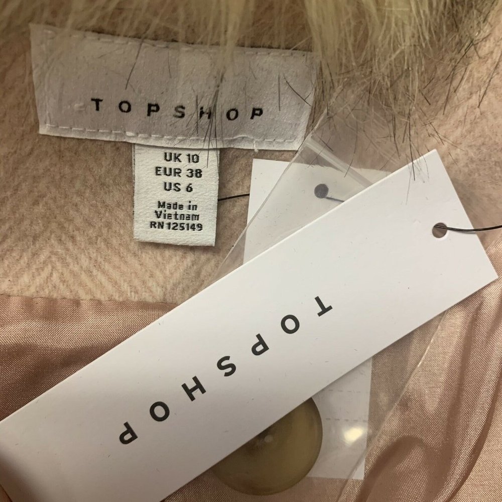 Topshop Monica-Faux Fur Detachable Collar Jacket - Picture 11 of 12